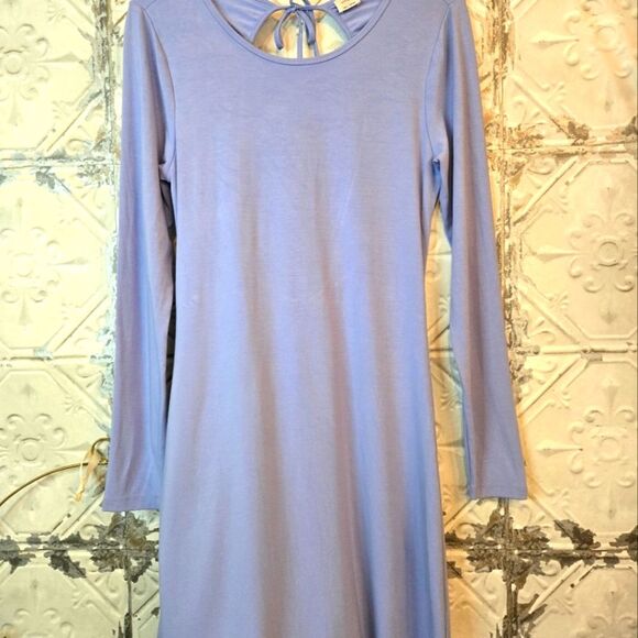 Aritzia Wilfred Stardust Blackless Body Con Dress Size Large Short Tie Back - Picture 13 of 14